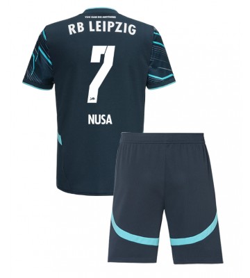 RB Leipzig Antonio Nusa #7 Tercera Equipación Niños 2024-25 Manga Corta (+ Pantalones cortos)